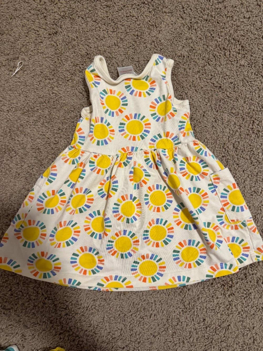 Hanna Andersson Sleeveless Sunshine Print Pocket Dress